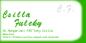 csilla fuleky business card